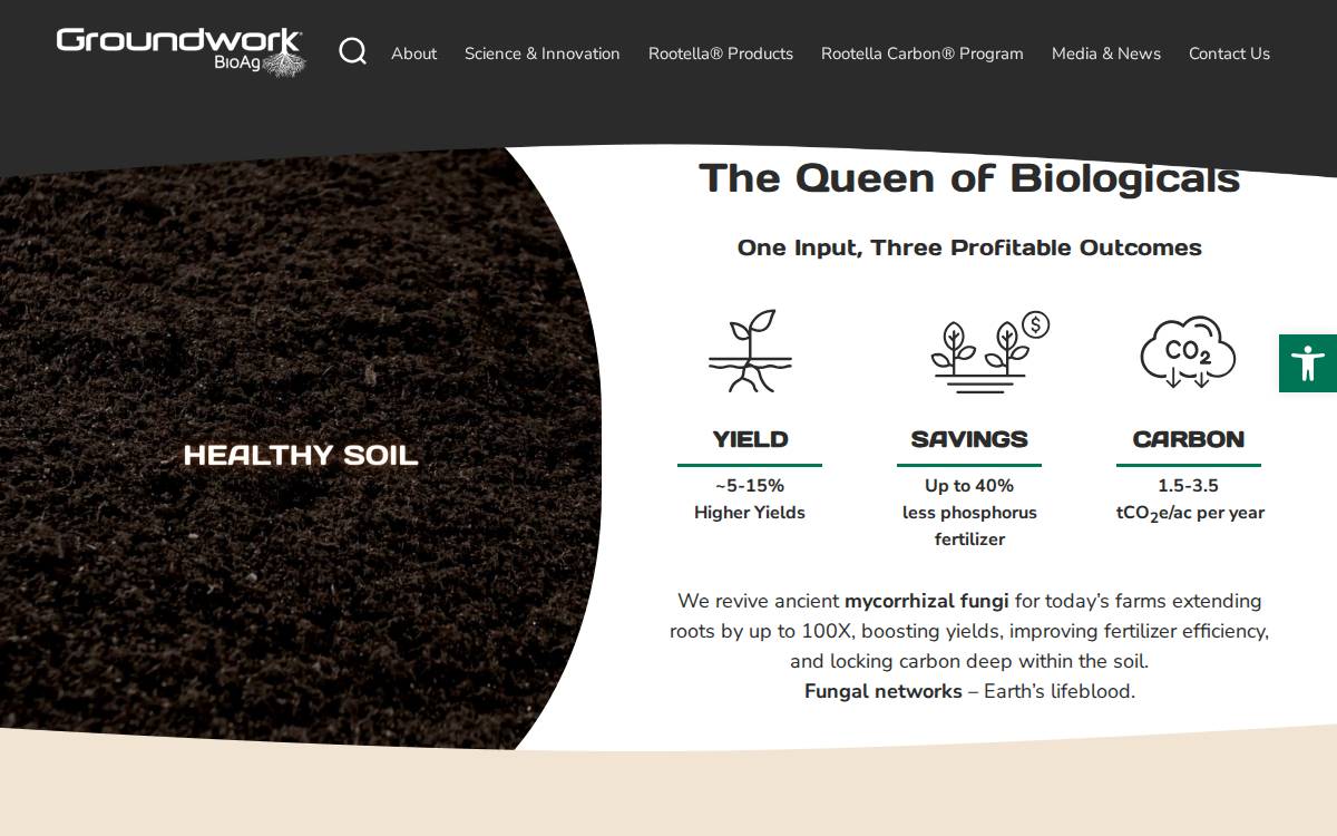 Groundwork BioAg website preview
