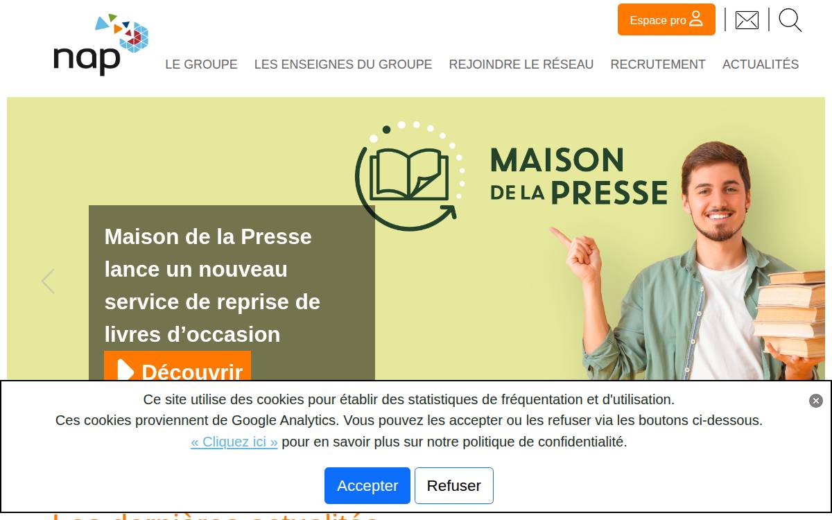 Groupe NAP website preview