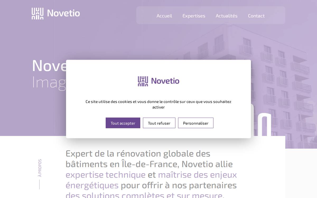 Groupe Novetio website preview
