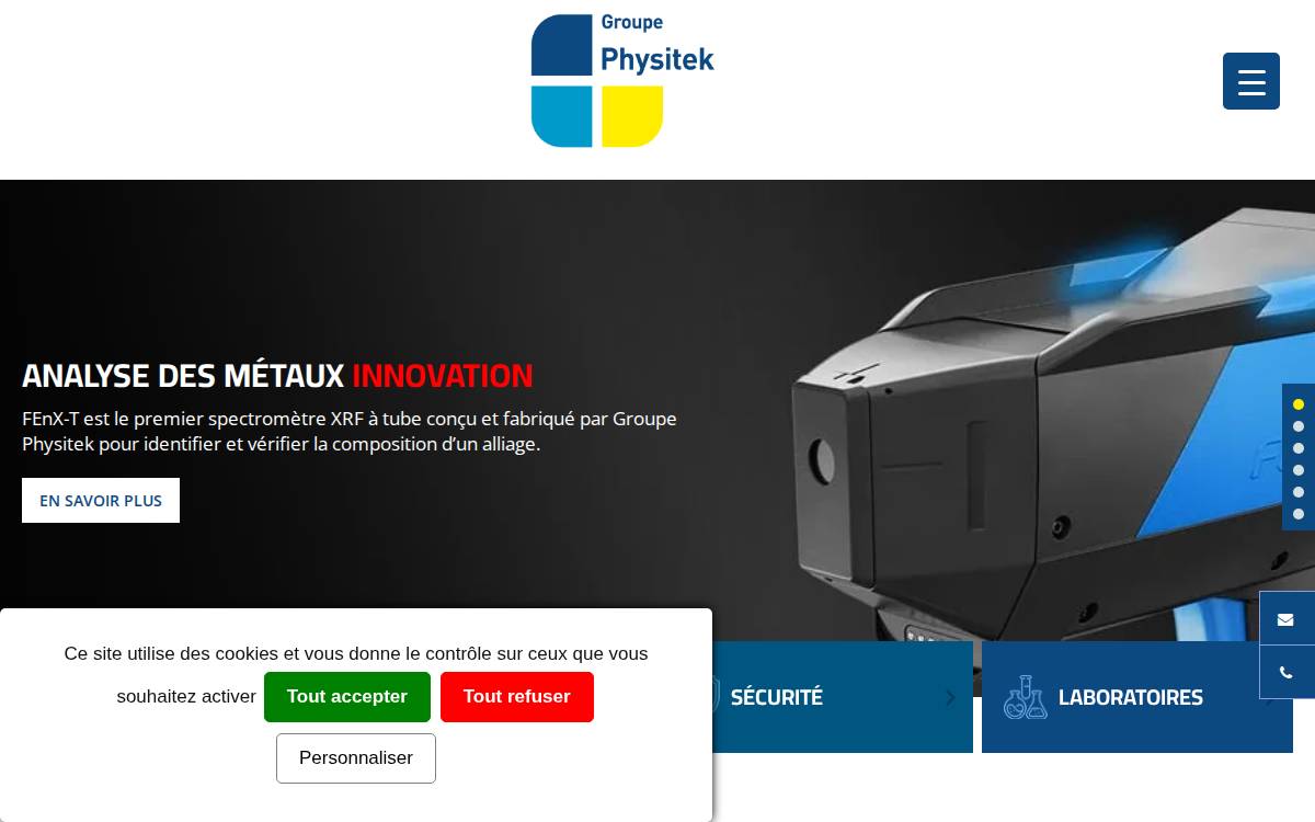 Groupe Physitek website preview