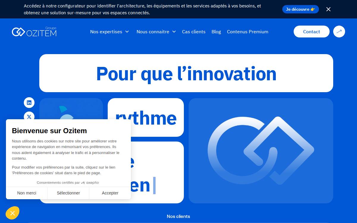 Groupe Ozitem website preview
