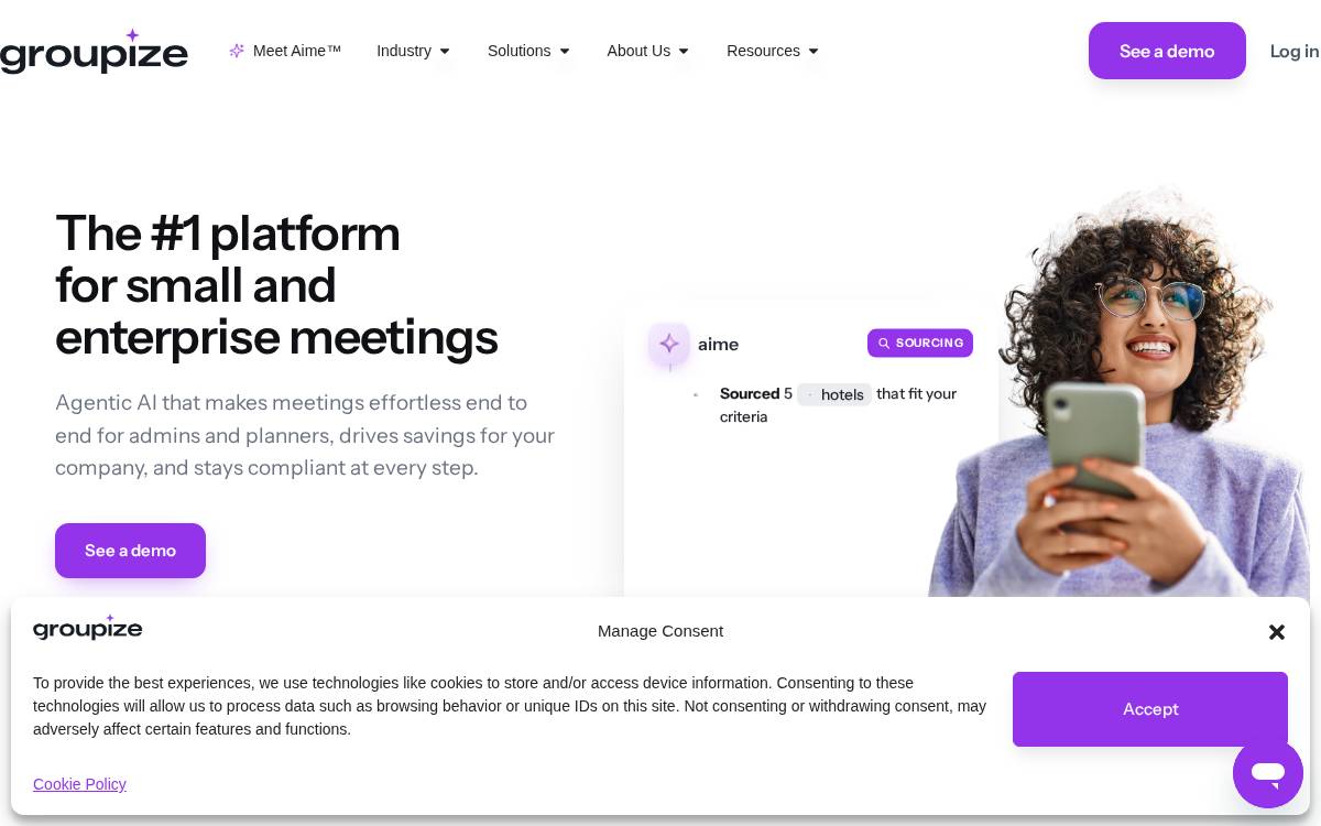 Groupize website preview