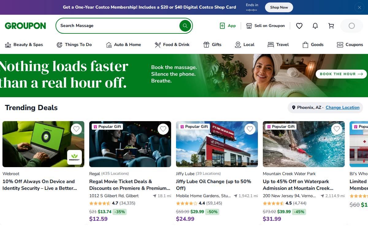 Groupon, Inc. website preview