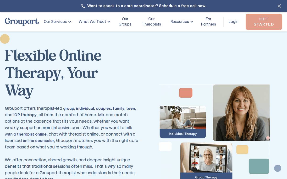 Grouport website preview