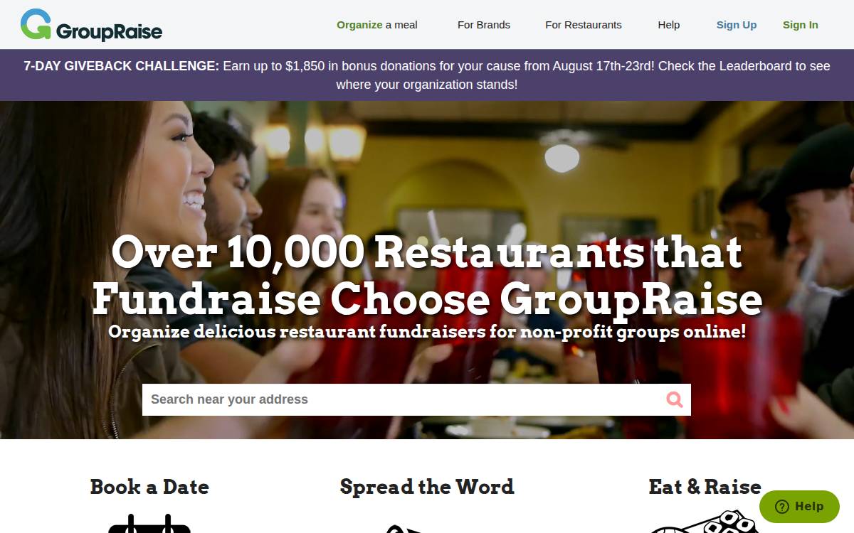 GroupRaise website preview