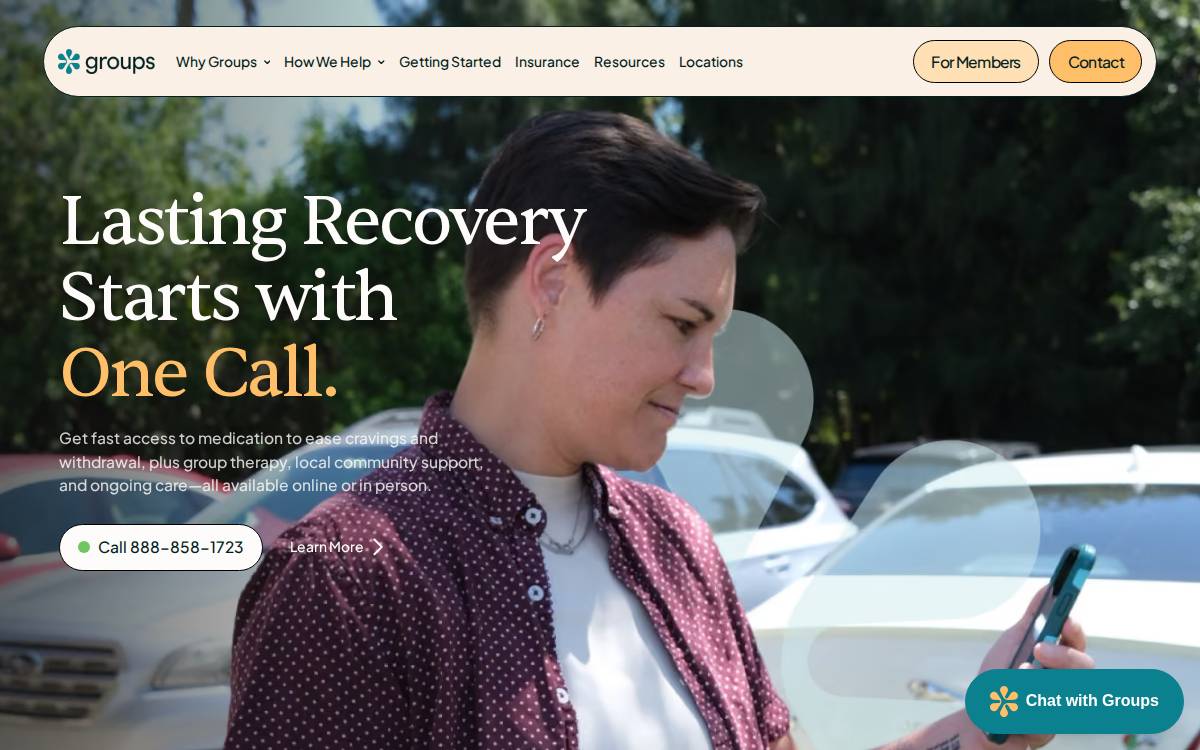Groups Recover Together website preview