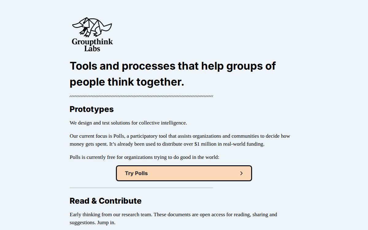 Groupthink Labs Website website preview