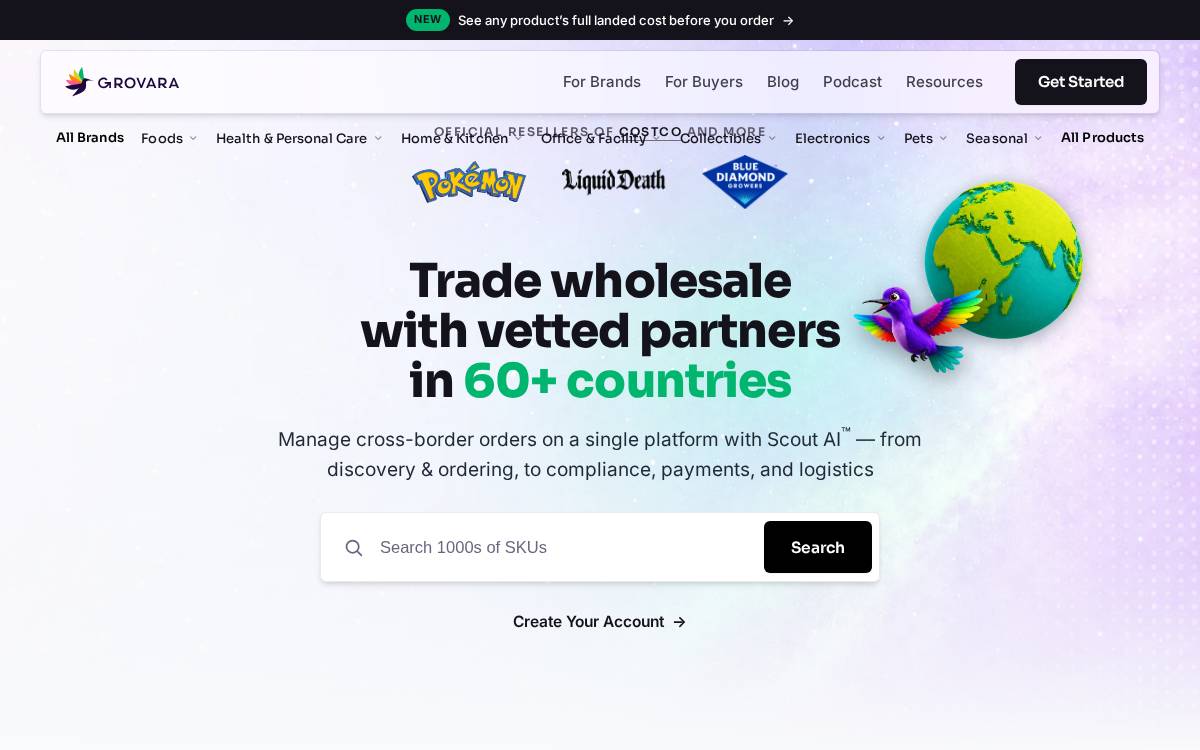 Grovara website preview