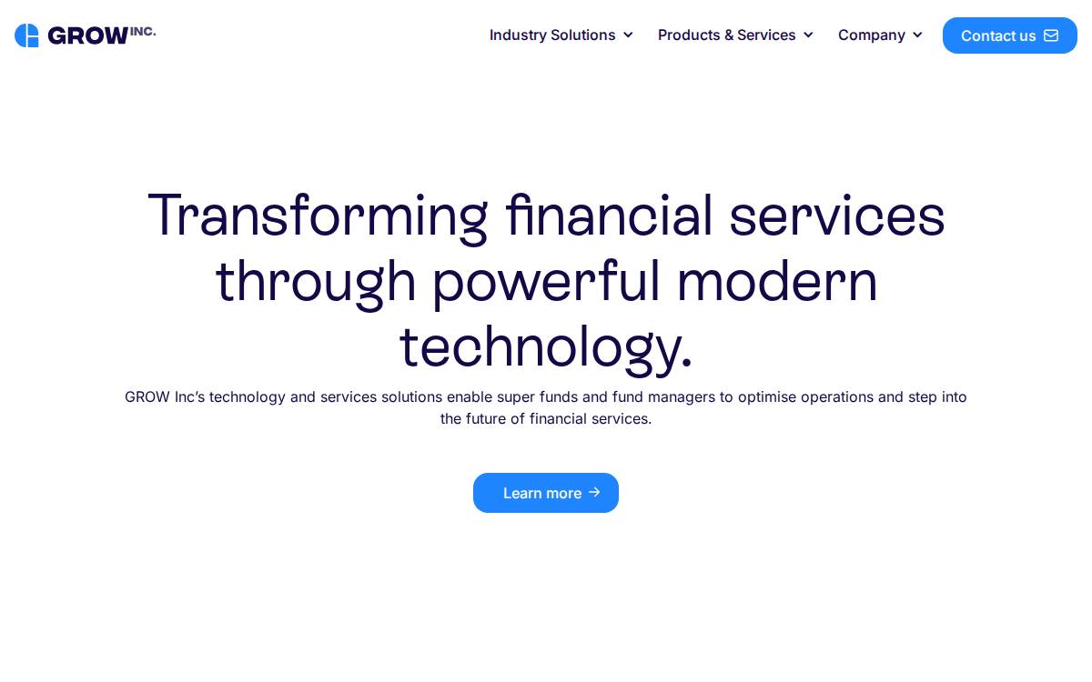 Grow website preview