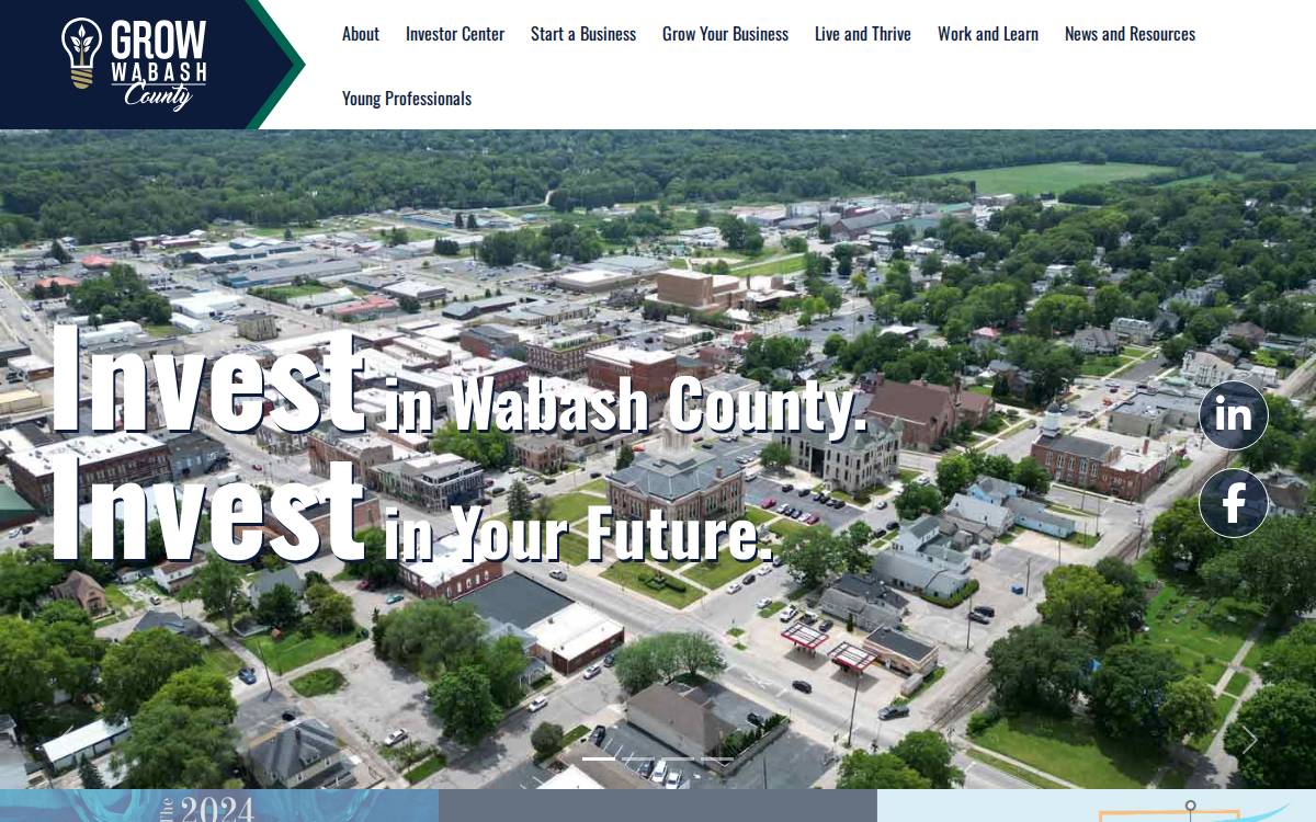 Grow Wabash County website preview