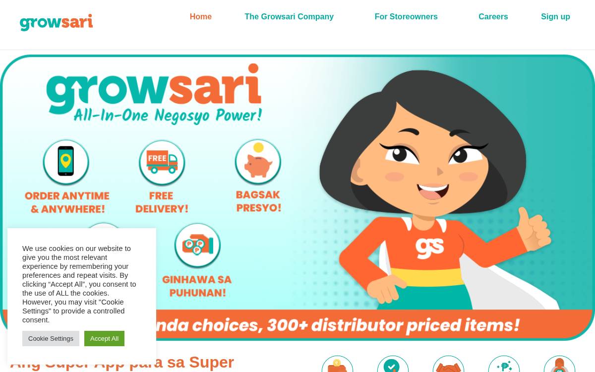 Growsari website preview