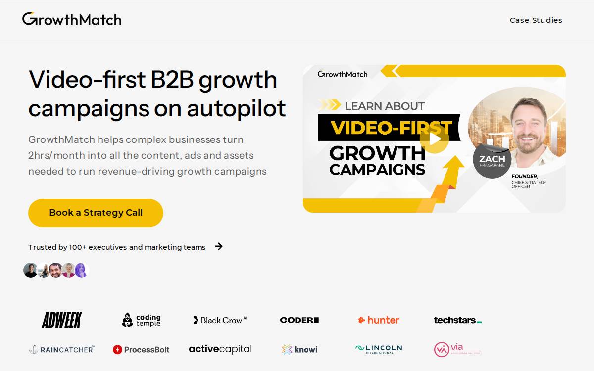 GrowthMatch website preview