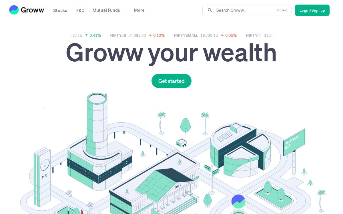 Groww website preview