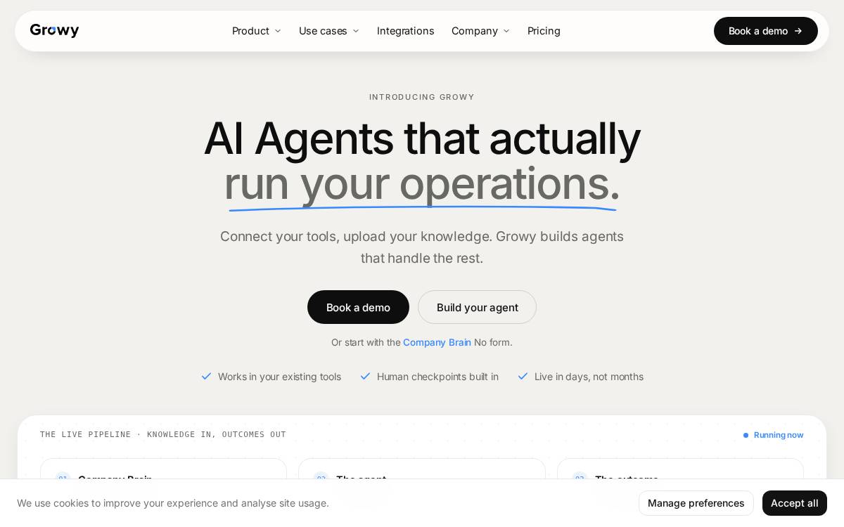 Growy website preview