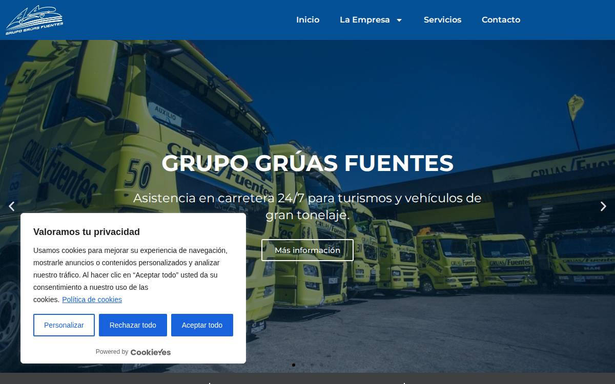 Grúas Fuentes website preview
