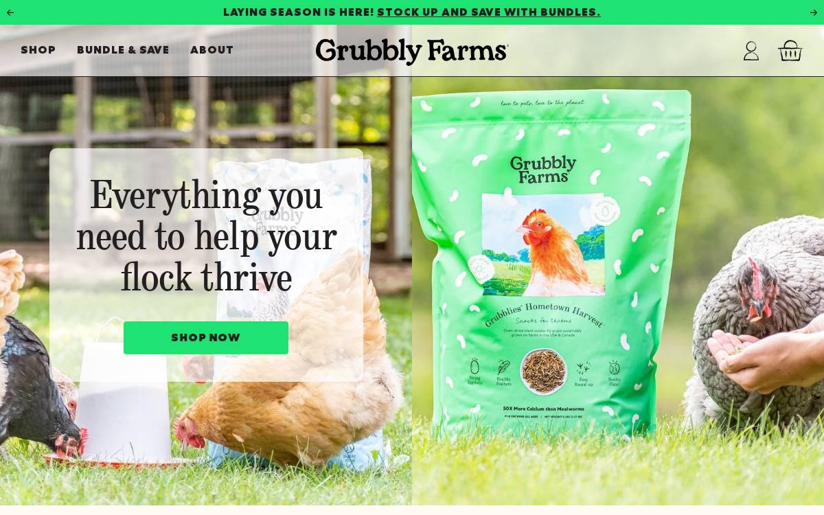Grubbly Farms website preview
