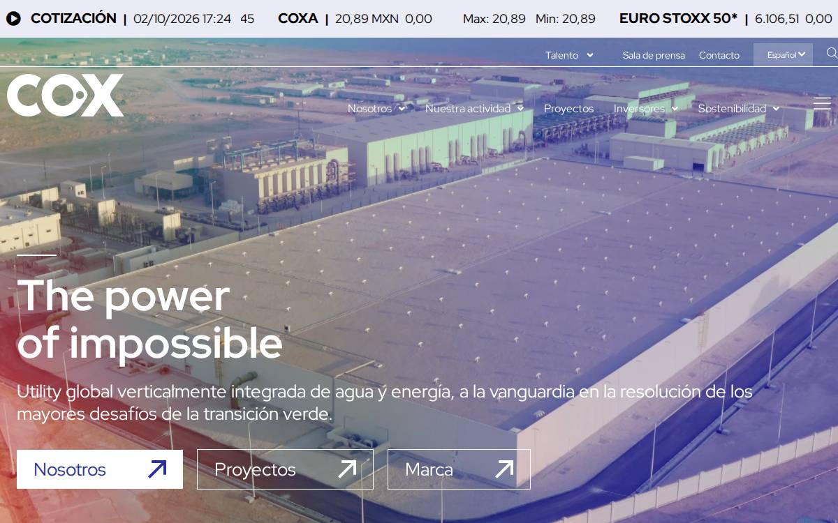 Grupo Cox website preview