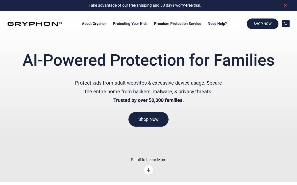 Gryphon website preview