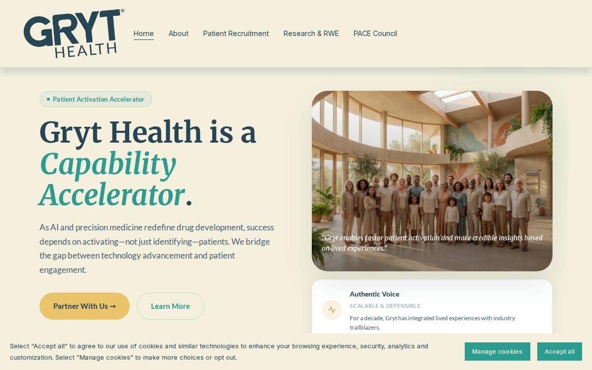 GRYT Health website preview