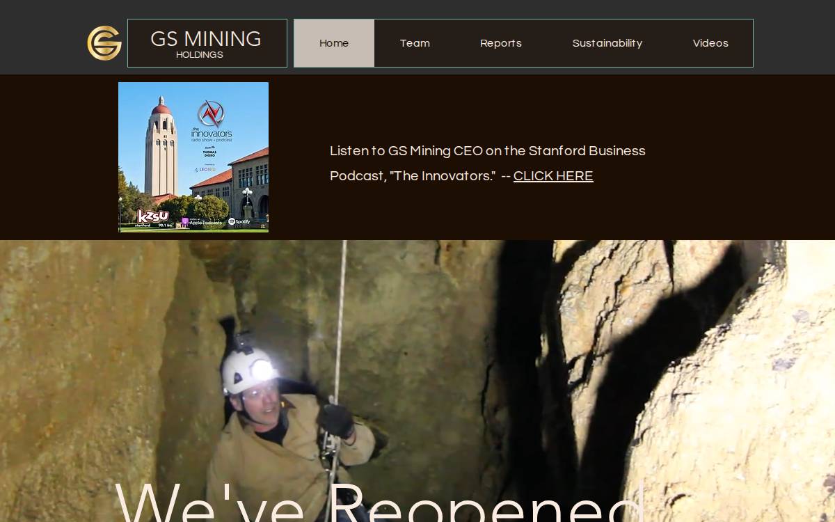 GS Mining website preview