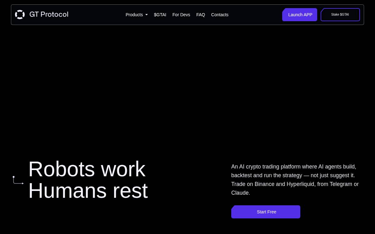 GT Protocol website preview