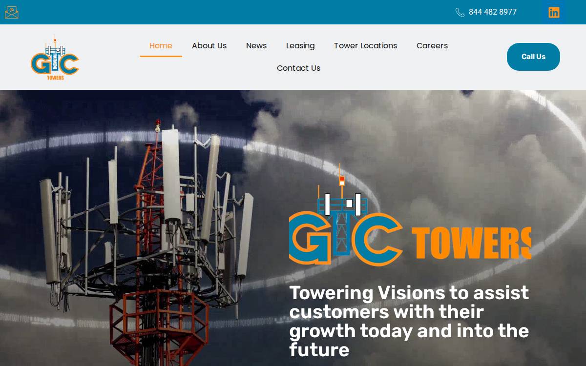 Gtctowers website preview
