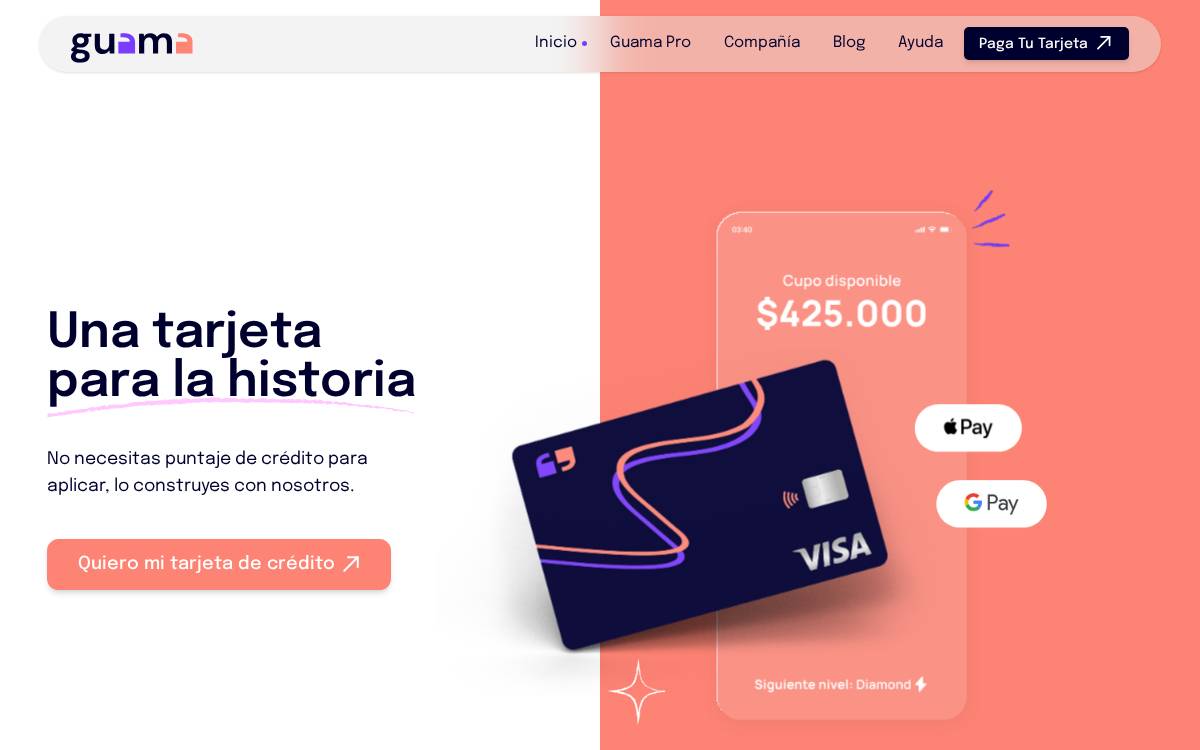 Guama website preview