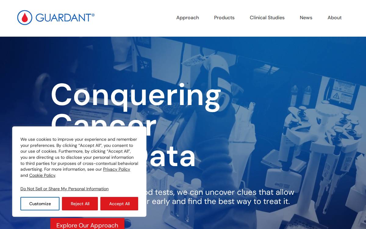 Guardant Health website preview
