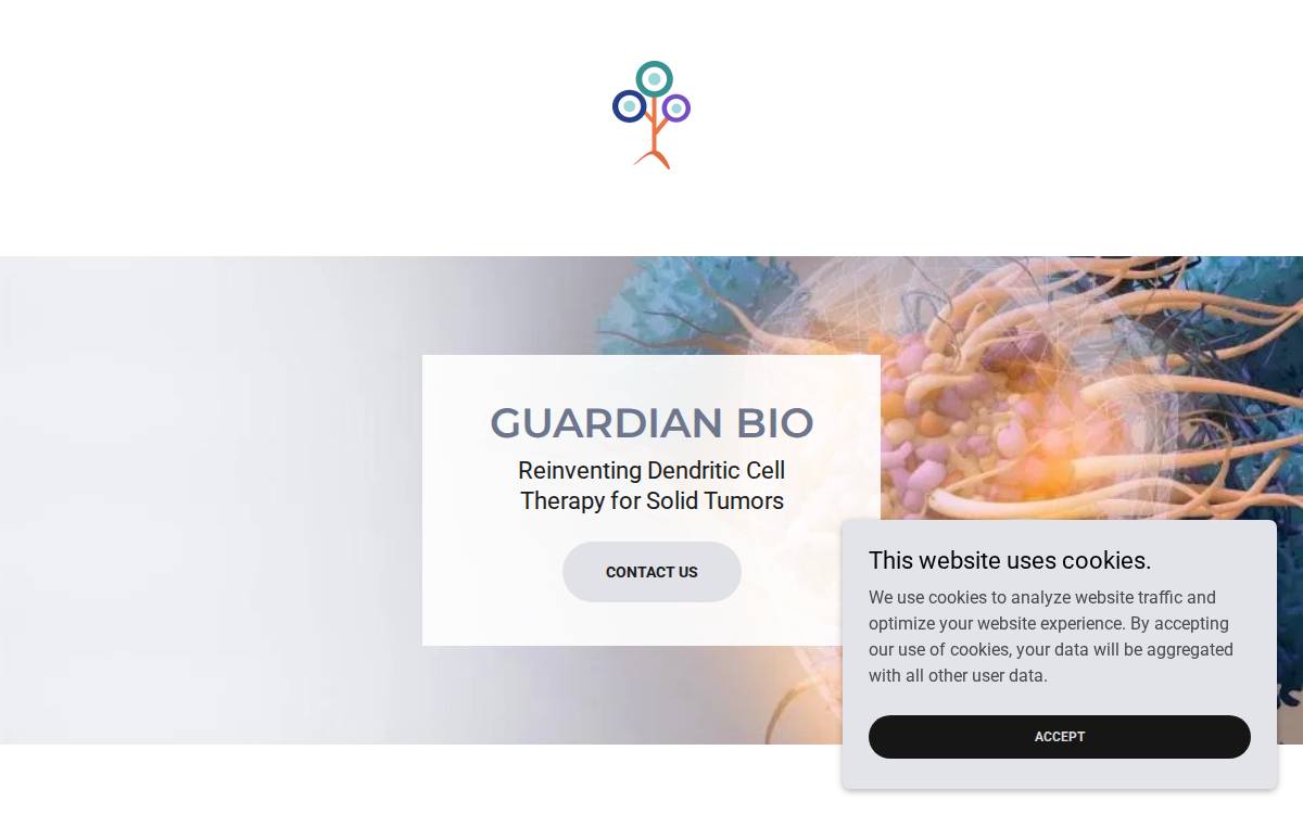 Guardian Bio website preview