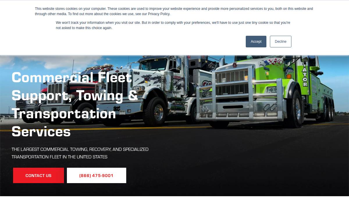Guardian Fleet Services website preview