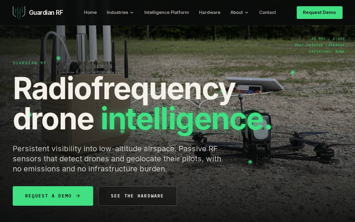 Guardian RF website preview