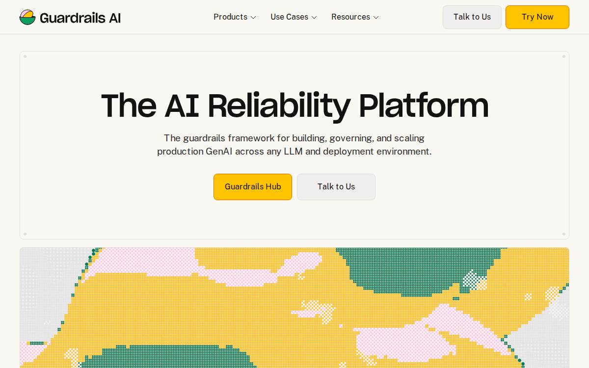 Guardrails AI website preview