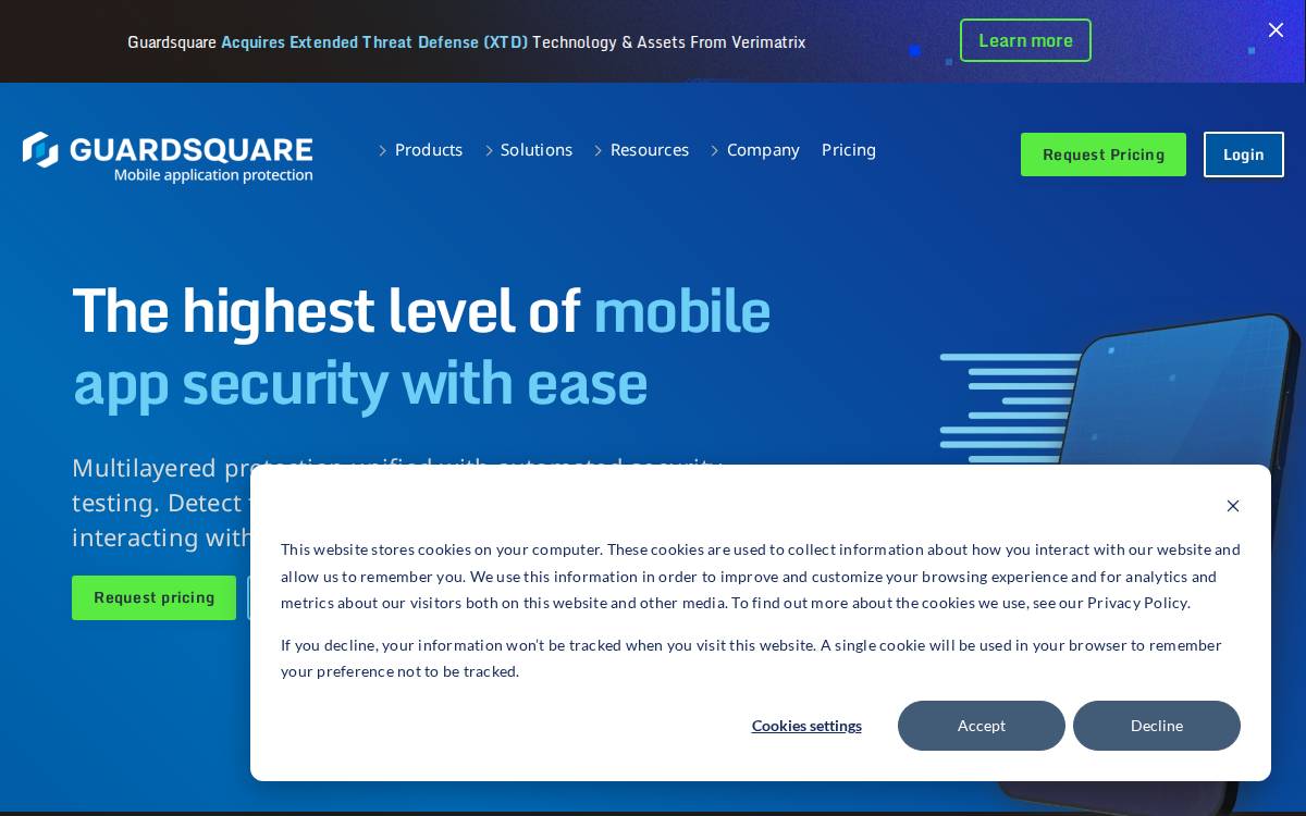 Guardsquare website preview