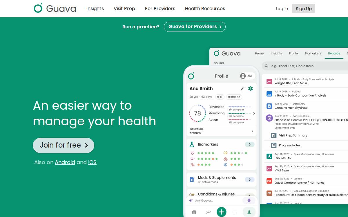 Guava website preview