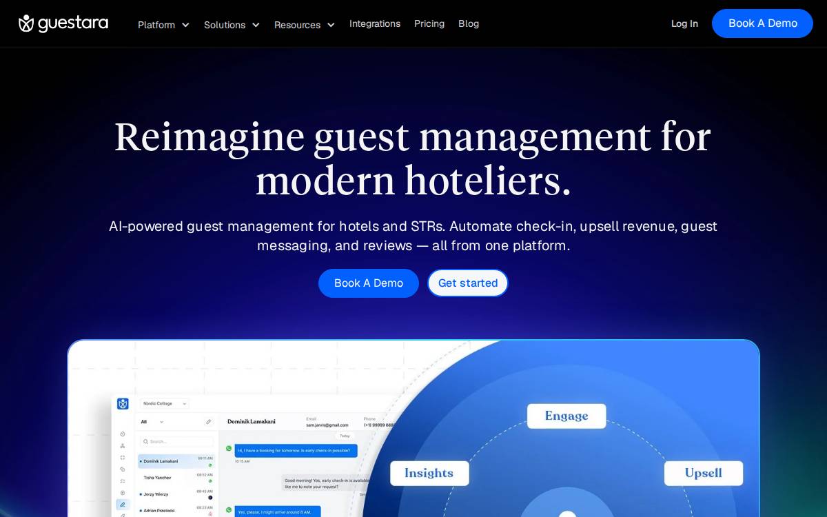 Guestara website preview