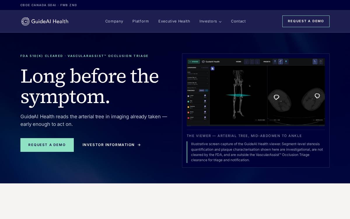 GuideAI Health website preview
