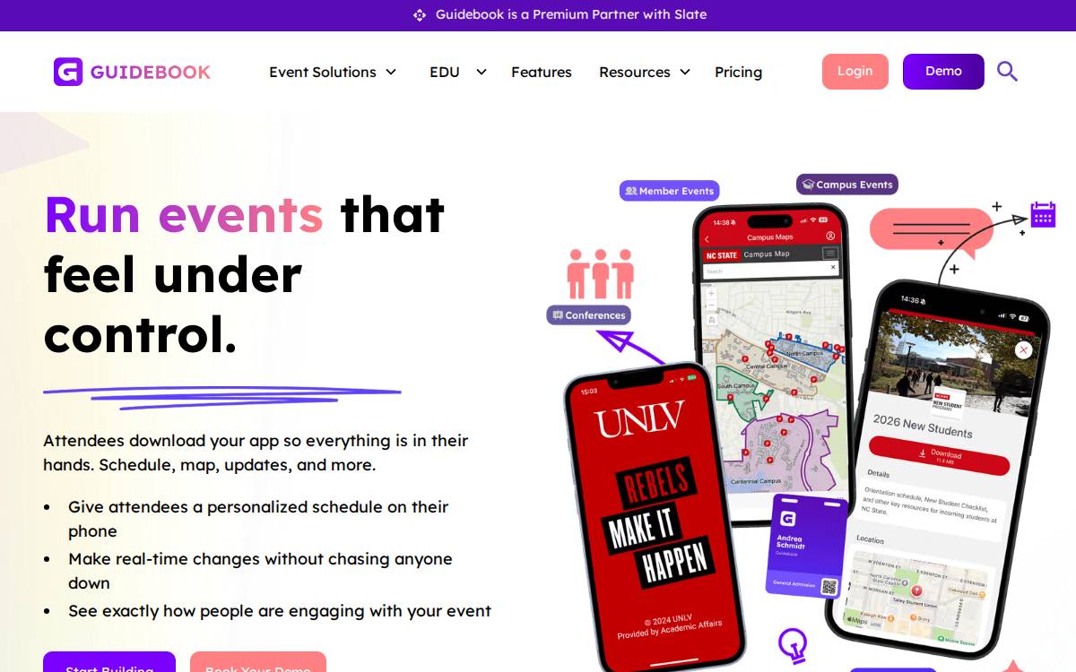 Guidebook website preview