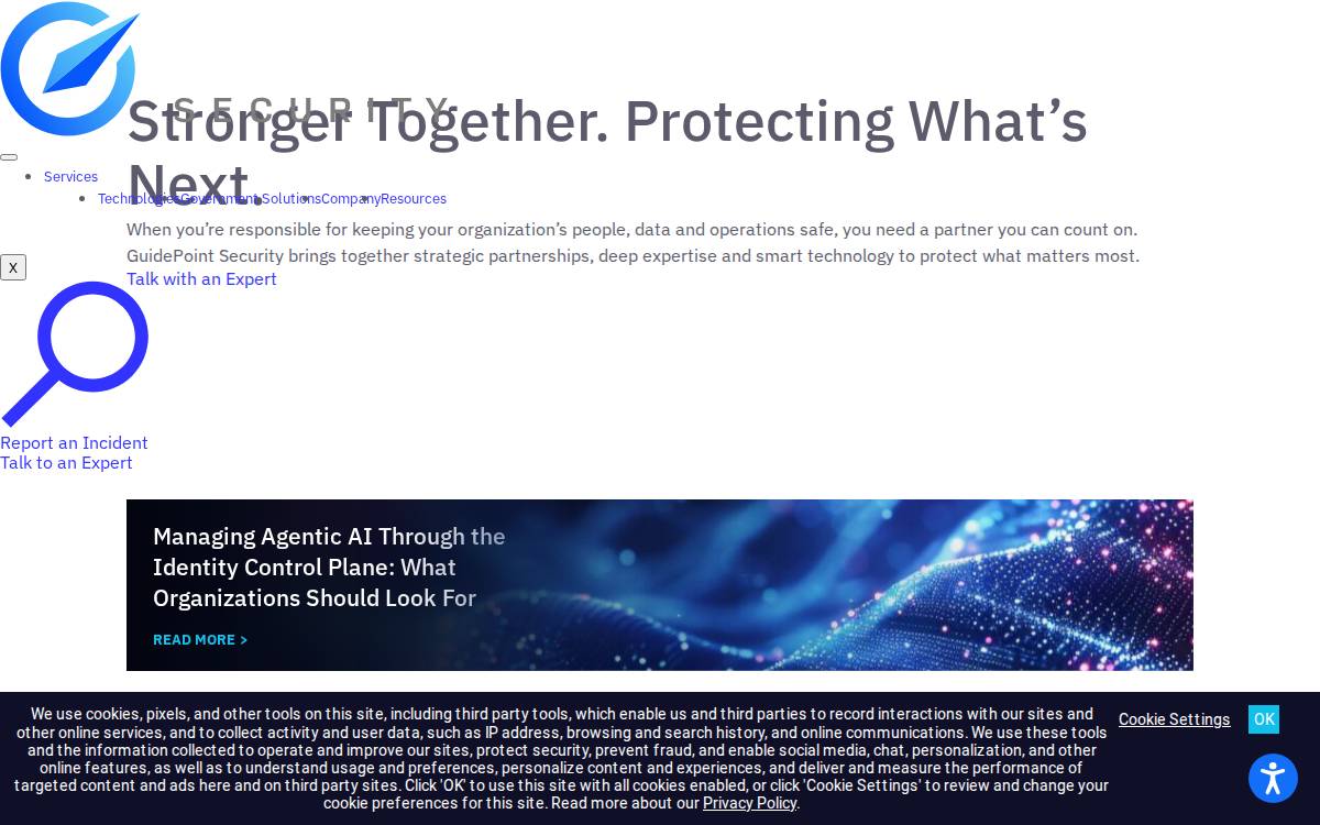 GuidePoint Security website preview