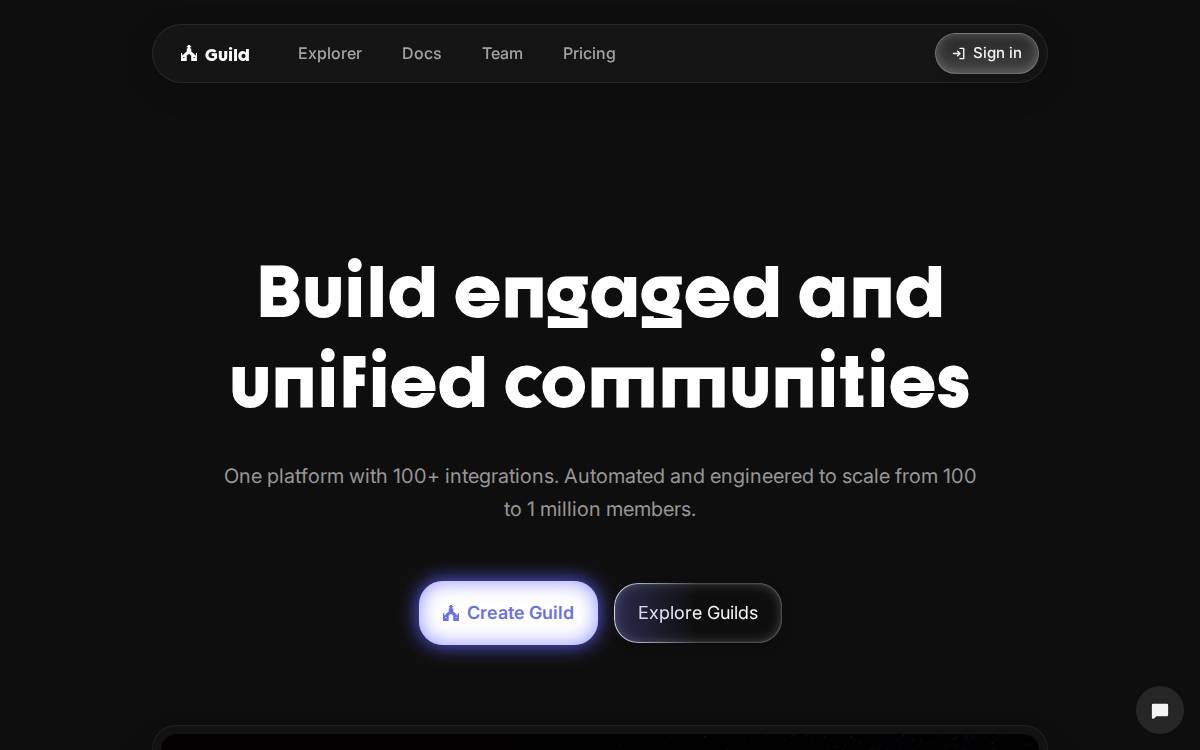 Guild website preview