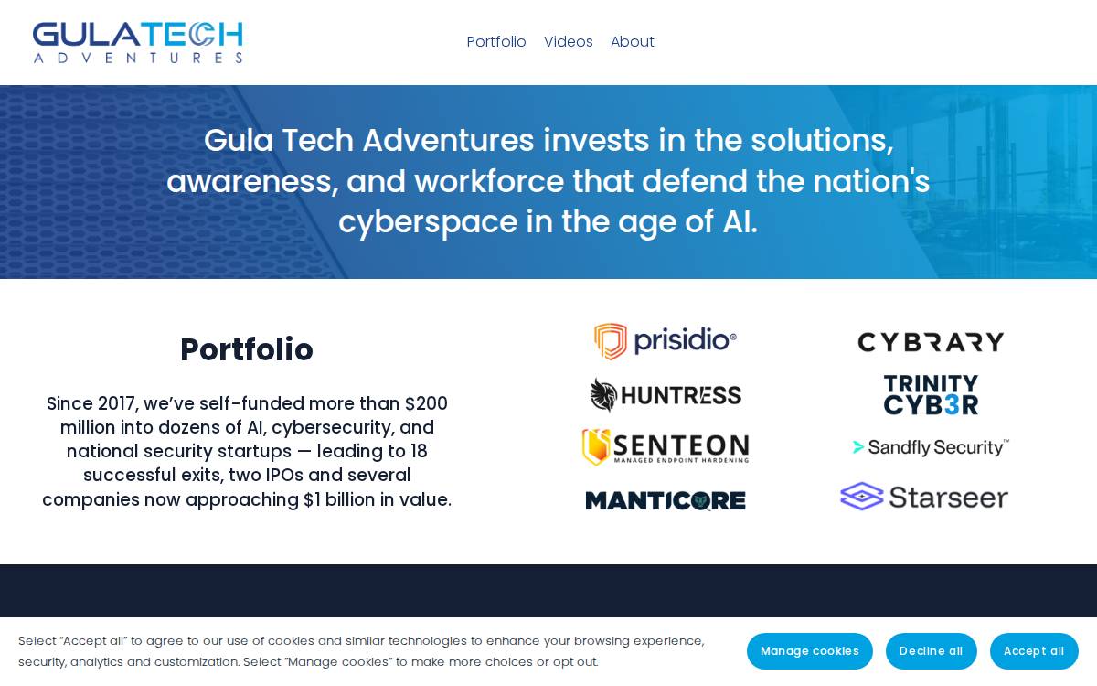 Gula Tech Adventures website preview