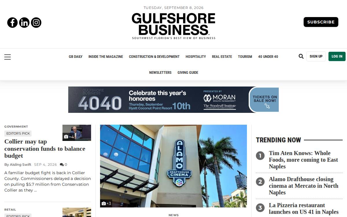 Gulfshore Business website preview