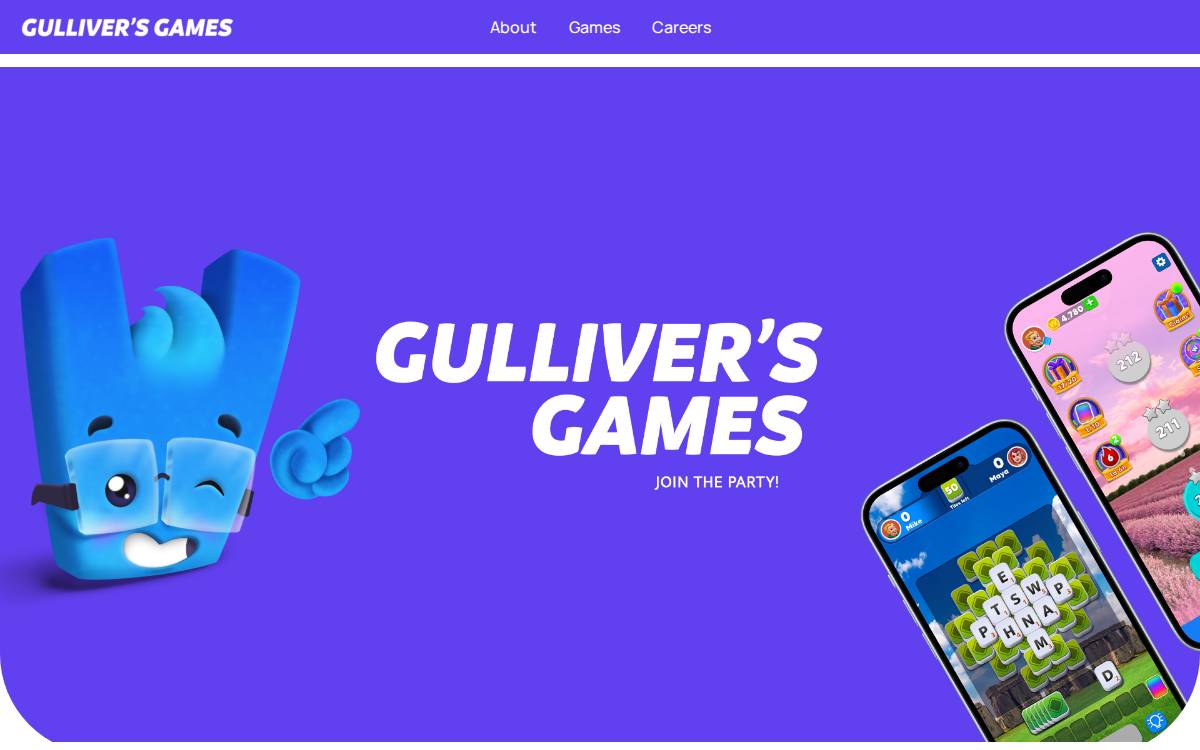 Gulliver's Games website preview