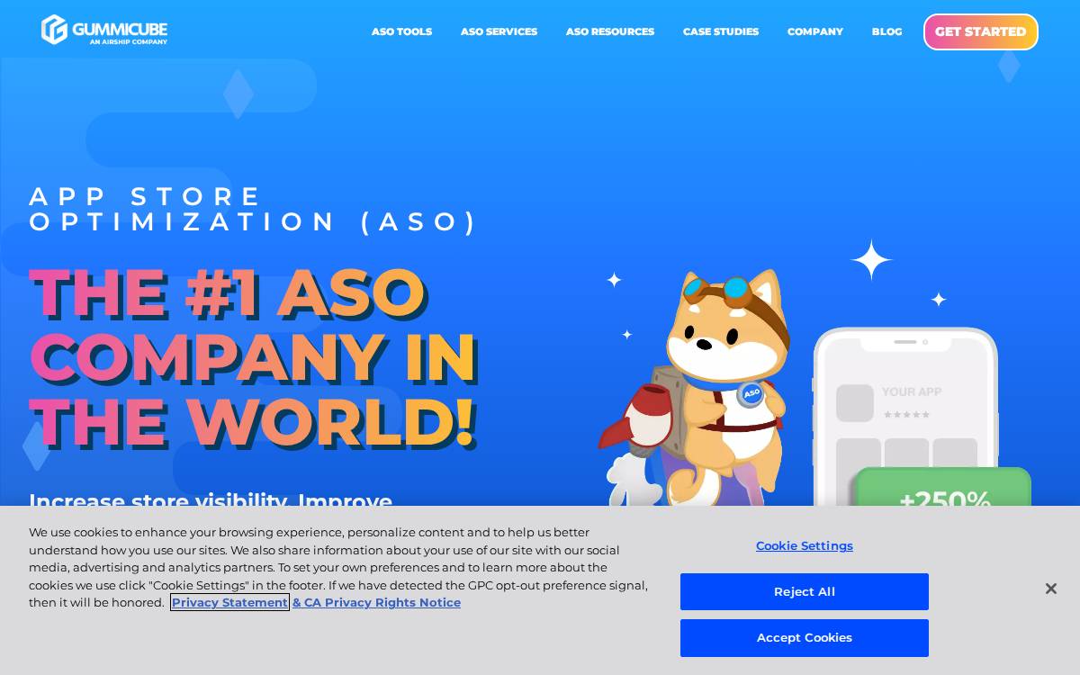 Gummicube website preview
