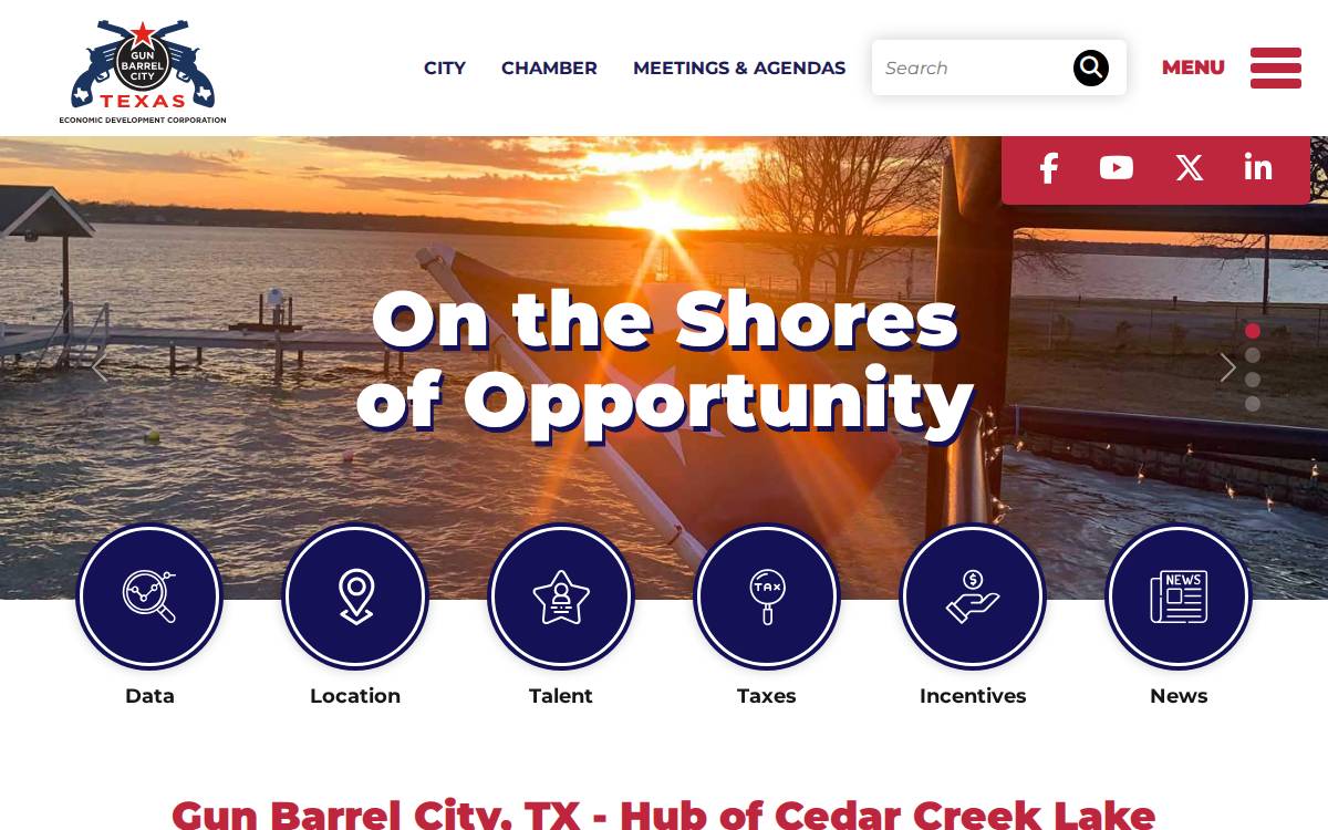 Gun Barrel City EDC website preview
