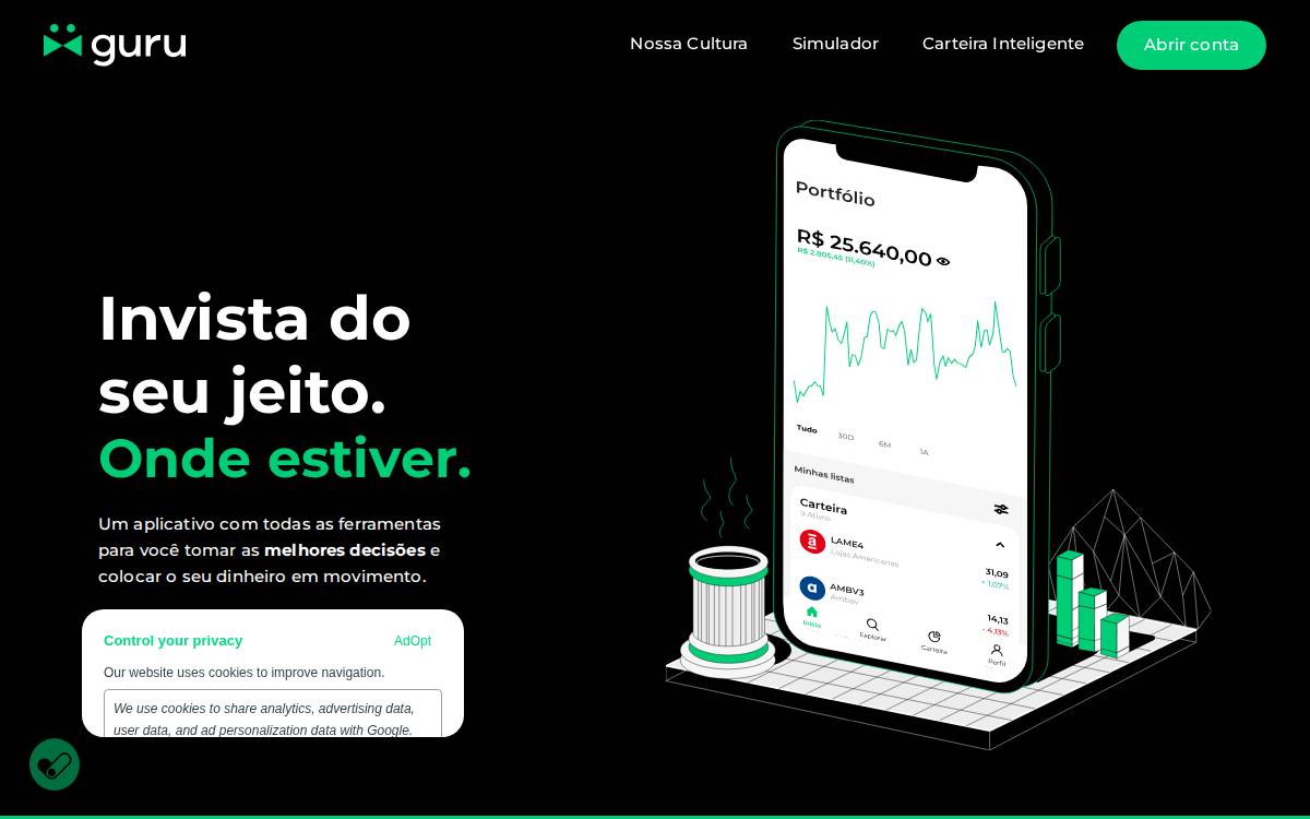 GURU website preview