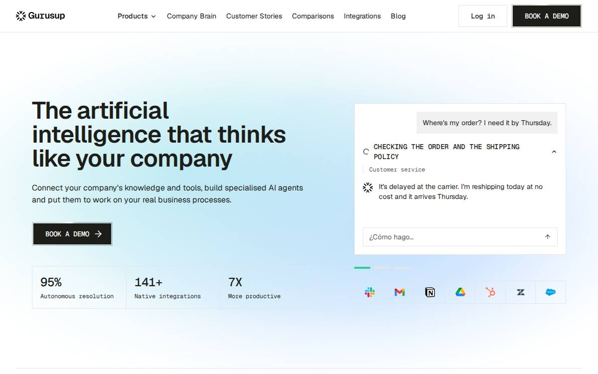 Gurusup website preview
