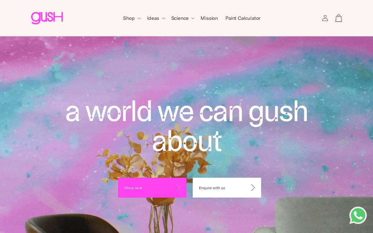 Gush website preview