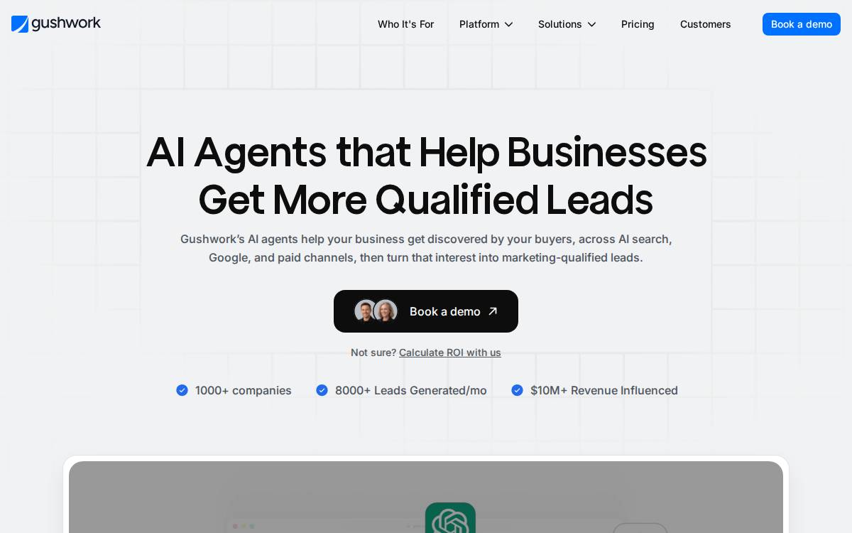 Gushwork website preview