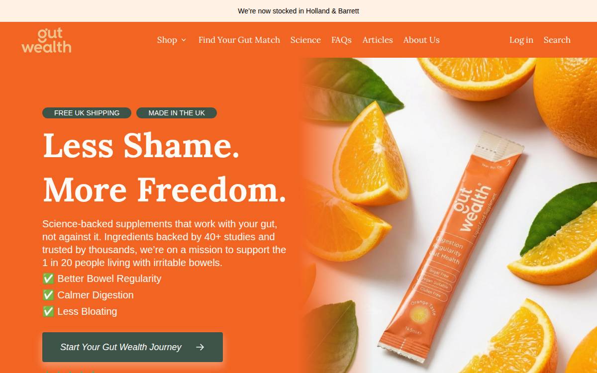 Gut Wealth website preview