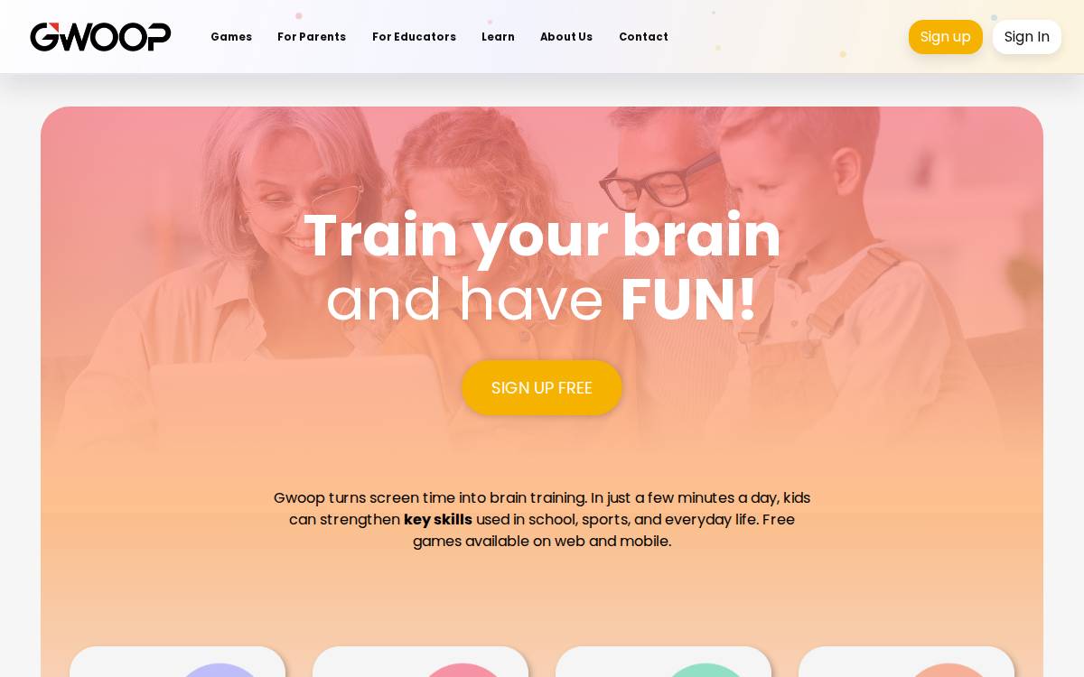 Gwoop website preview